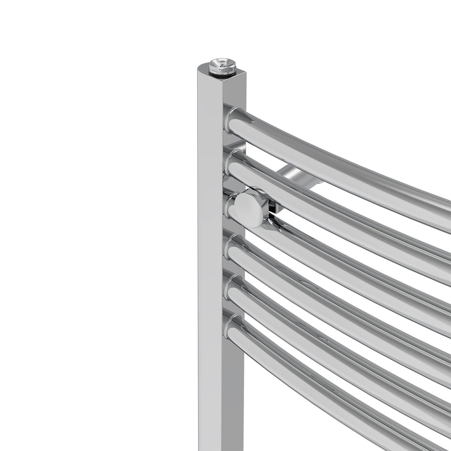 NRG Curved Chrome Bathroom Heated Towel Rail Radiator 1800x600mm