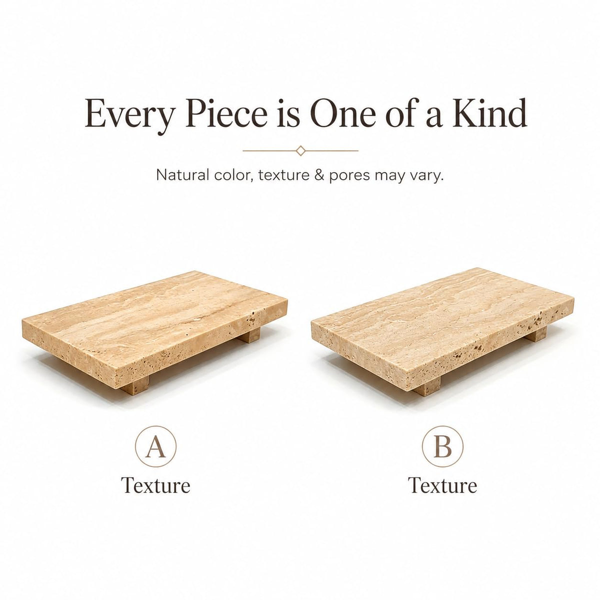 Travertine Vanity Riser for Soap & Perfume 9.84 in
