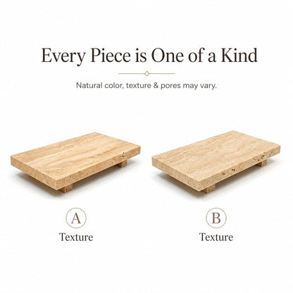 Travertine Vanity Riser for Soap & Perfume 9.84 in
