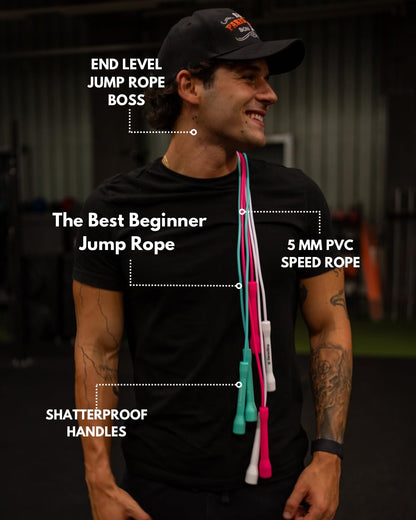 SwissSkip SwissSkip Jump Rope by Dayan Kolev, Xelerate- 5mm PVC Jump Rope, Ideal Rope for Beginners and Advanced Athlets (Pink)