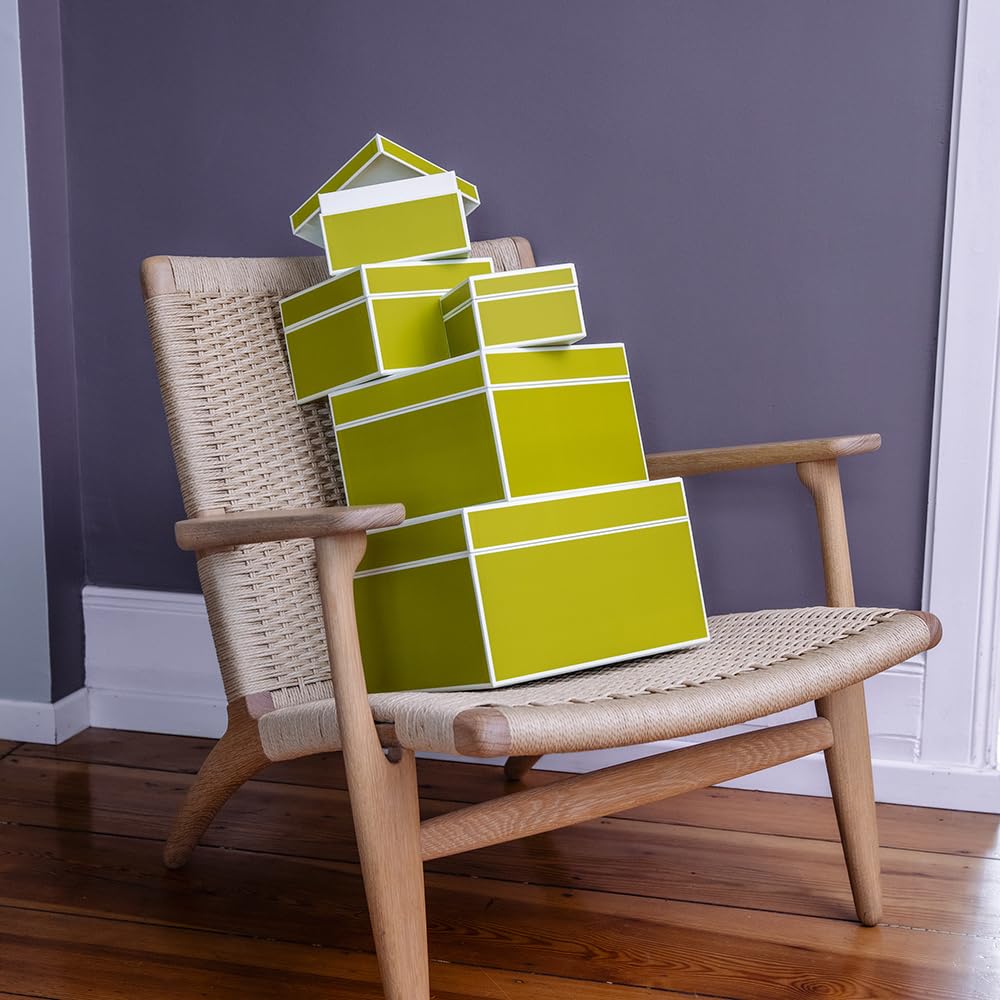 Semikolon 370098 Set of 5 storage boxes - 5 pieces - various sizes - gift boxes - lava stone grey