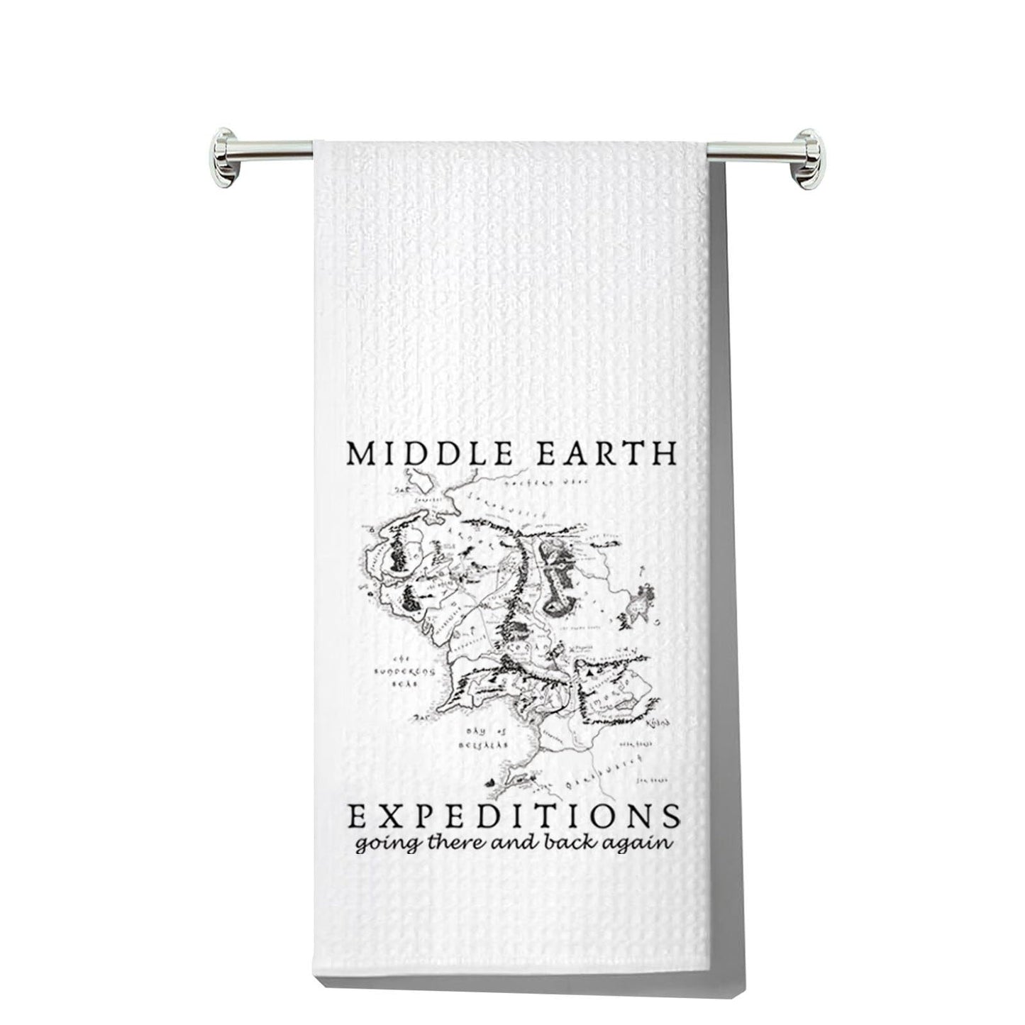 MYSOMY Middle Earth Kitchen Towel Middle Earth Map Gifts Lord Rings Gifts Middle Earth Kitchen Gifts (Middle Earth UK)