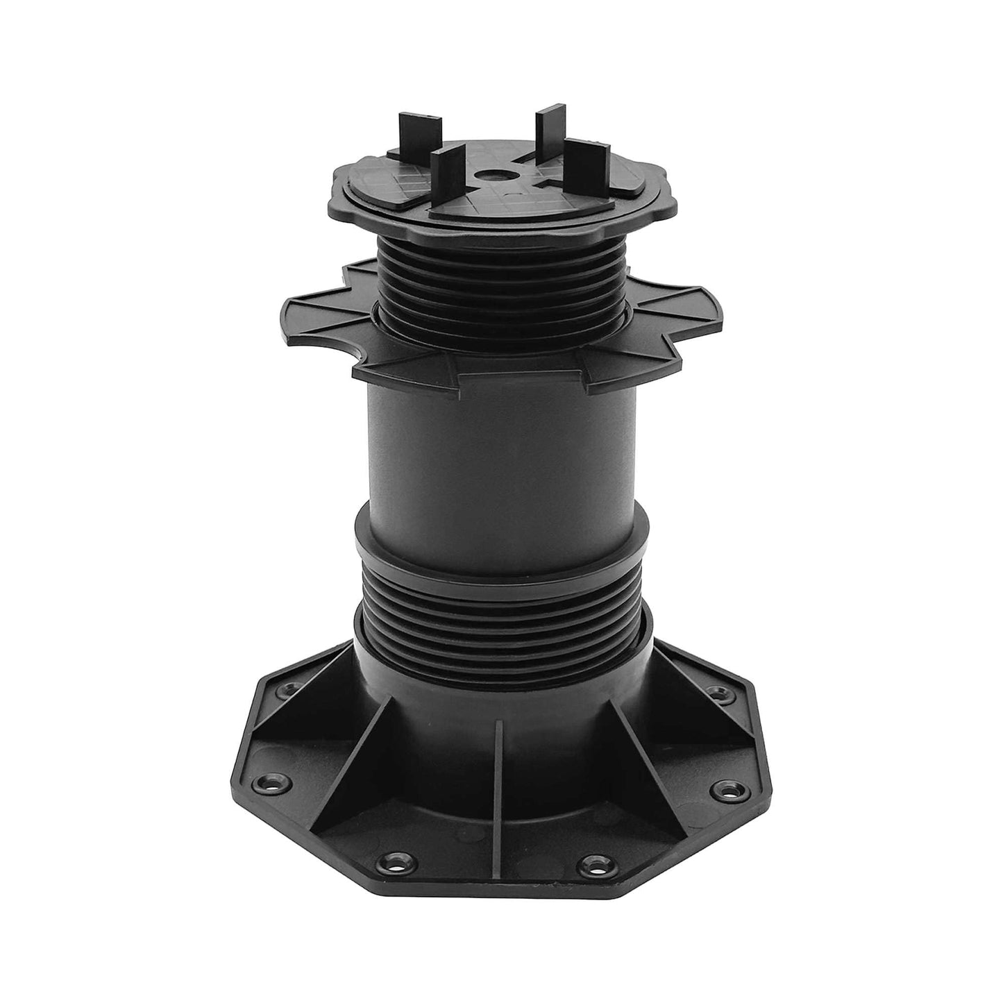 Nicoman Adjustable Tile & Paver Support Pedestal – Height Adjustable, Black Heavy-Duty Plastic, Paving Leveling & Drainage System