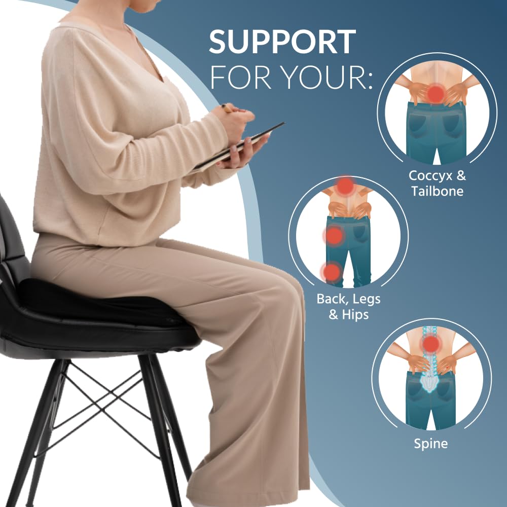 Home Sense Memory Foam Seat For Cushion Chair and Armchairs, Posture Support, Breathable And Soft, Car Seat, Comfort, Lumbar Support
