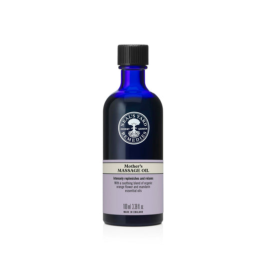 Neal's Yard Remedies Mother's Massage Oil, Replenishing & Relaxing, With Orange Flower & Essential Oils, Vegan & Cruelty-Free, 100ml