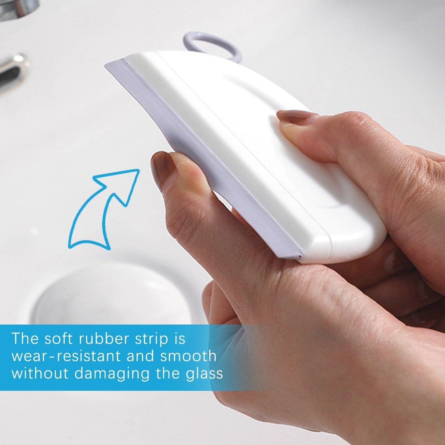 2 x Shower Squeegee, Shower Scraper, Shower Squeegee Mini, Window Squeegee Flexible Silicone Window & Glass Wiper, Mini Squeegee for Shower Doors