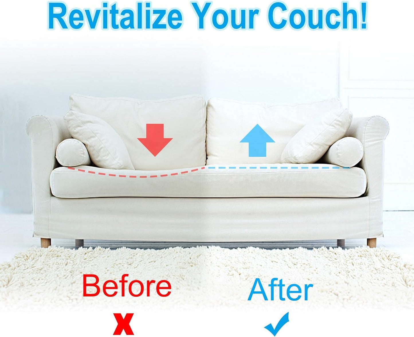 3PCS 50 x 50CM Sofa Cushion Support for Sagging Seat,Sofa Support Boards