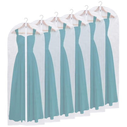 Niviy Dress Bags 60 x 160 cm, Long Garment Covers with Zip & Clear Window