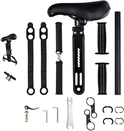 Kids Bike Seat for Mountain Bikes, Detachable Front Mounted Bicycle Seats for Children 2-5 Years Old (Seat & Handle) (Seat & Handle) (Seat & Handle)