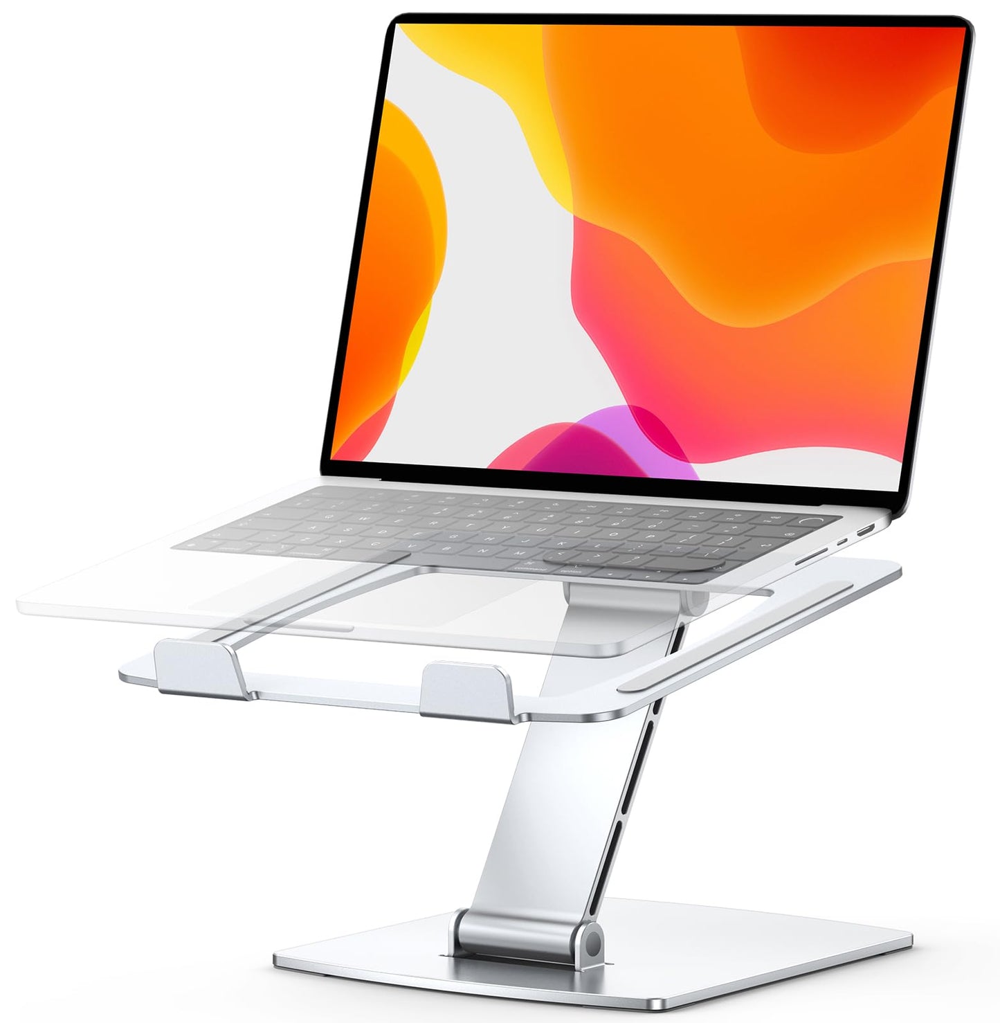 CIRYCASE Adjustable Laptop Stand, Aluminum Fast Cooling Laptop Riser for Desk, Ergonomic Foldable & Portable Computer Stand Holder Compatible with