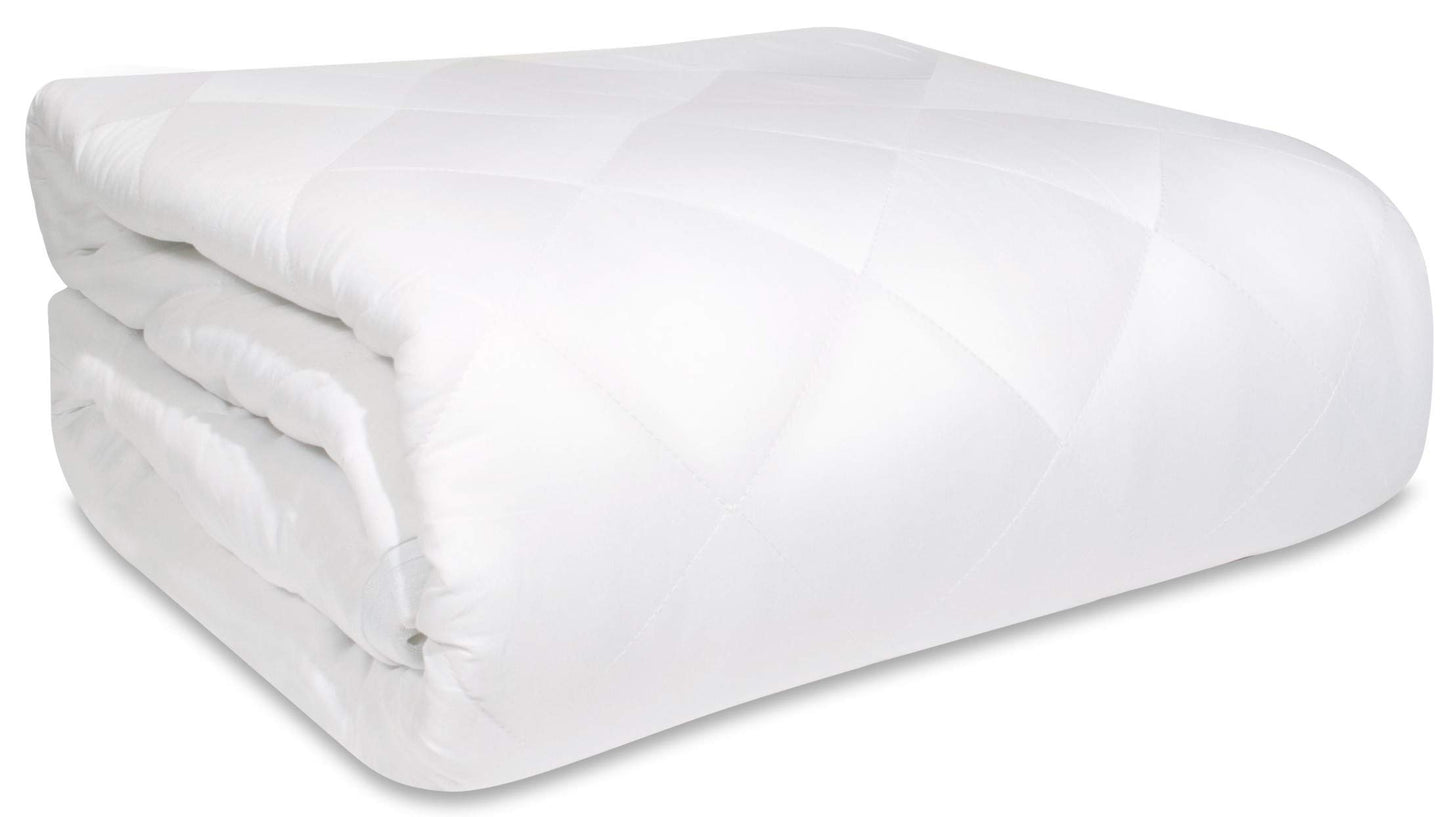 GlamHaus Super King Size Electric Blanket Dual Control - Fitted Mattress Fitted Bed Under Cover With Elasticated Skirt - Premium White Diamond Quilted