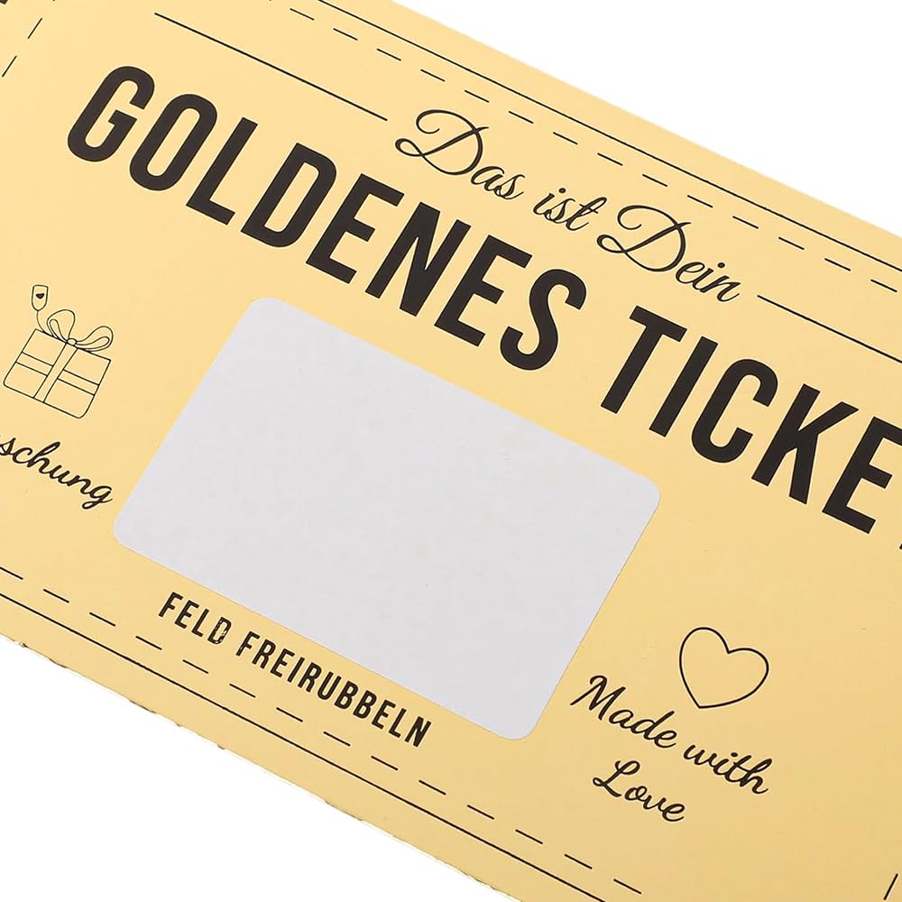 VOANZO Gift Cards Fill Yourself Out With Scratch-Off Stickers - Gold Tickets, Birthday Cards, Birthday Gifts Scratch-Off Cards For Labels
