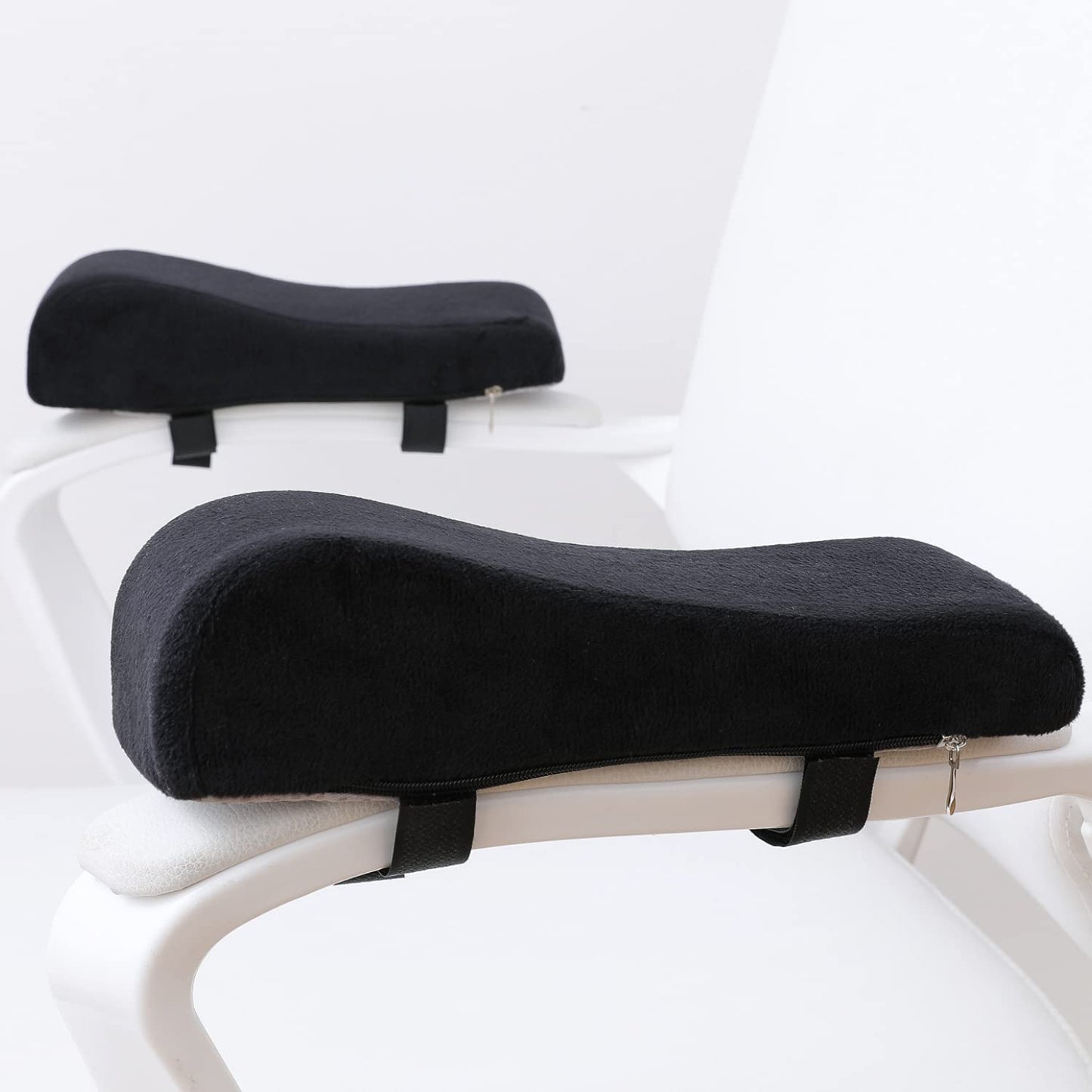 LargeLeaf Ergonomic Chair with Memory Foam Armrest Cushions - Elbow Pillow for Pressure Relief - Office and Gaming Chair 2-Piece Set