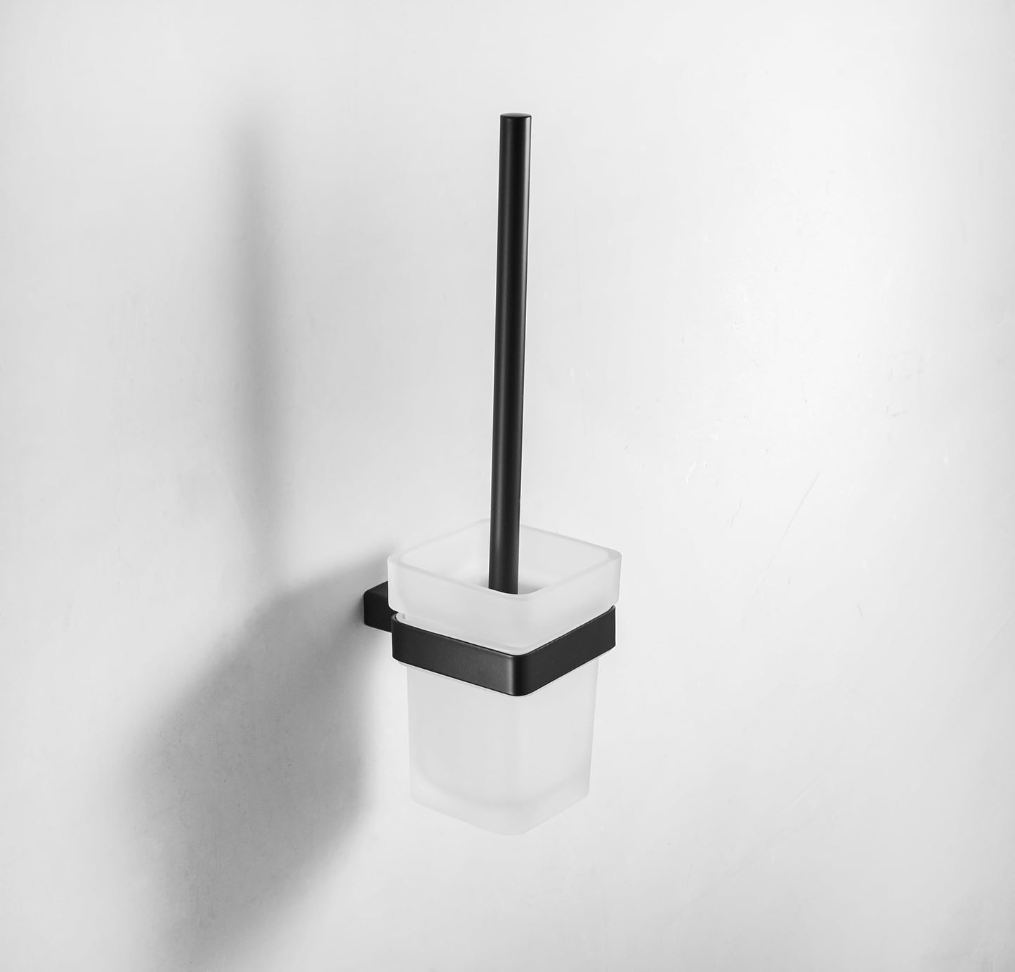 SHUNLI Toilet Brush and Holder - Toilet Brush Set Black Toilet Cleaner Brush - Wall Mounted Loo Brush Hygienic Toilet Brushes