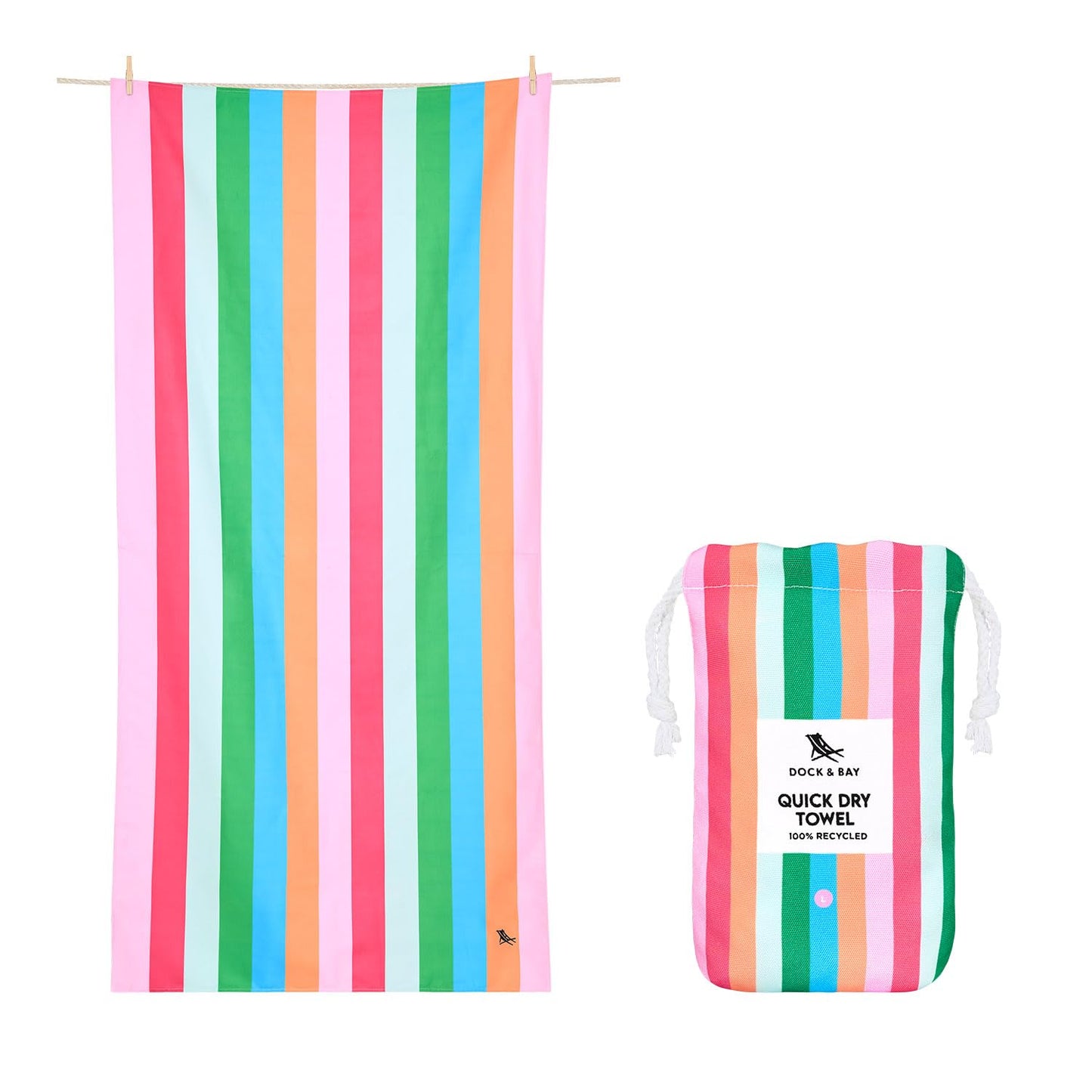 Dock & Bay Quick Dry Beach Towel - Tutti Frutti, Large