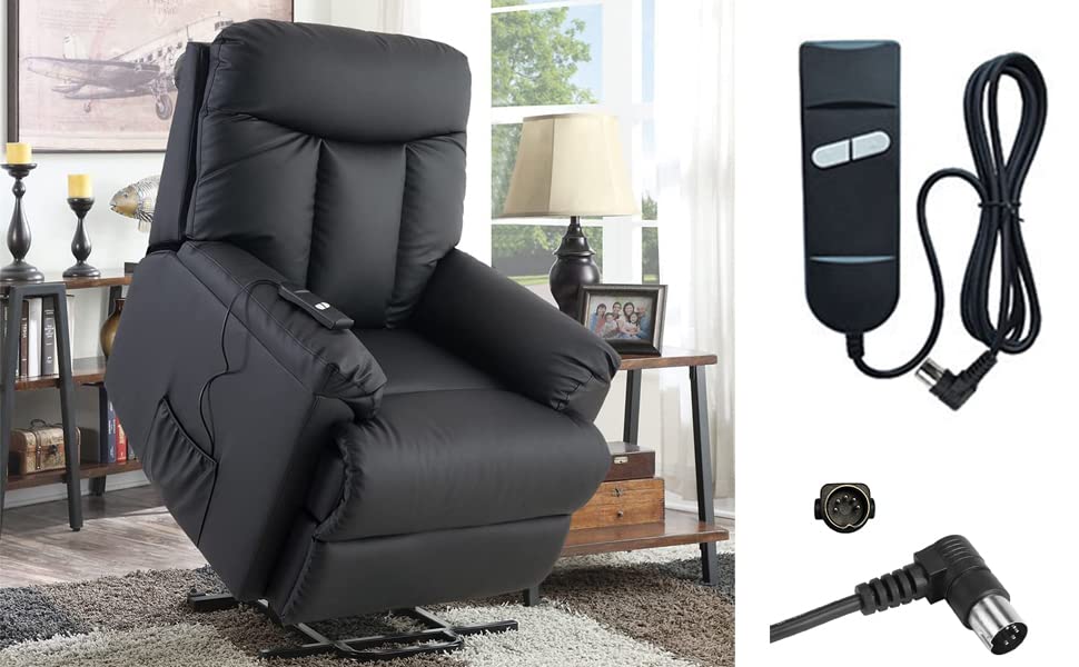 Huachuang ‎Recliner Hand Control,Controller,recliner remote control,for recliner, armchair or lift,with slingshot line,2 buttons,5 pin,1 motor