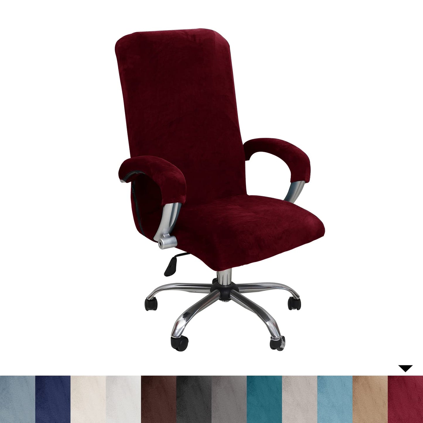 Bestenrose Velvet Office Chair Cover Stretch Computer Desk Armchair Covers