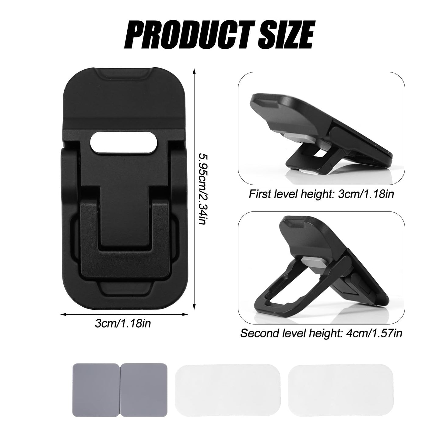 2pcs Flip Computer Keyboard Stand for Desktop, Mini Laptop Cooling Leg Rack Invisible Heightened Dual Tilted Adjustable Keyboard Feet Riser Ergonomic