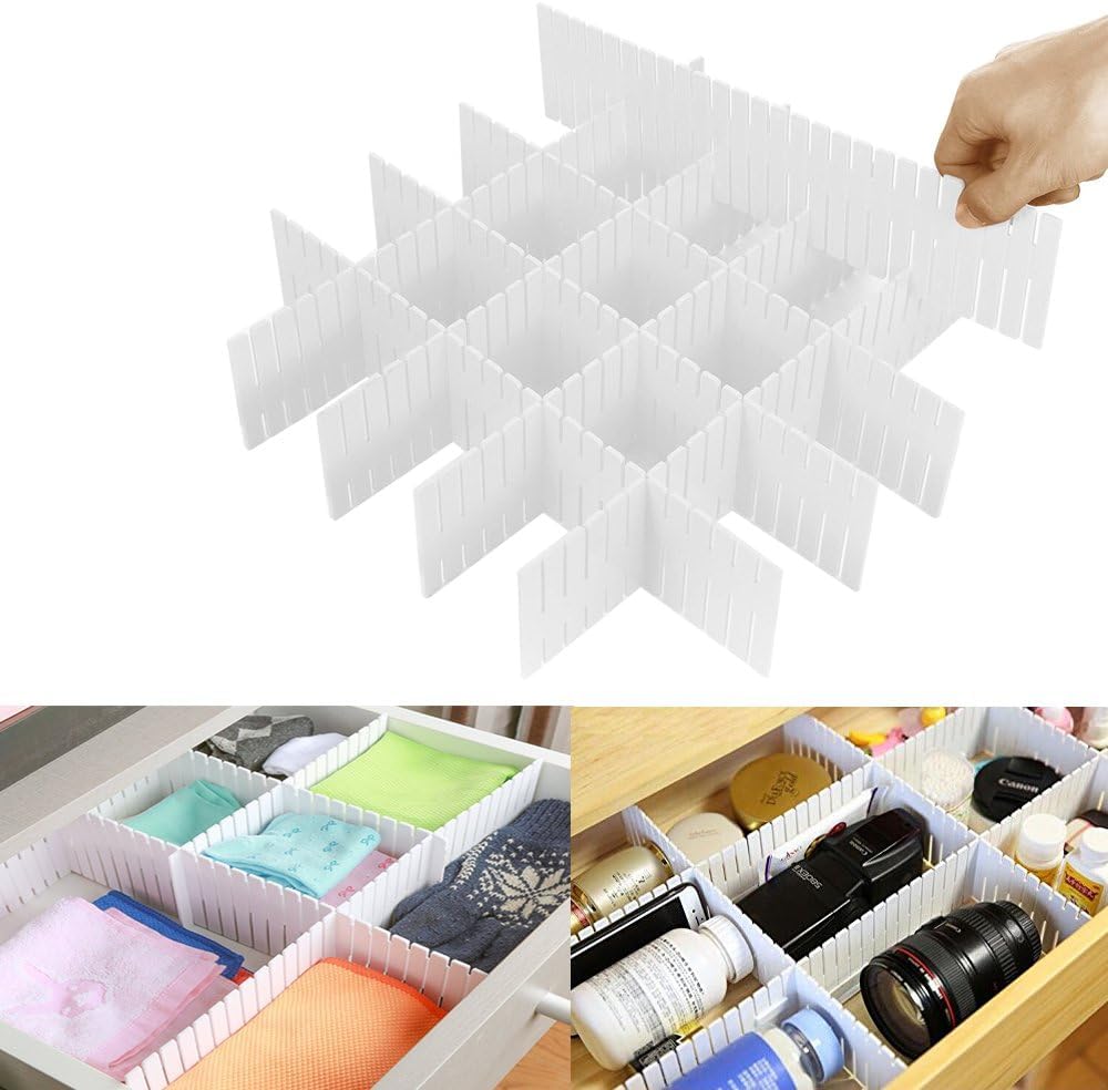 Modular Drawer Divider Set – 8 Pieces 47x7cm Plastic Organizers for Neat Storage