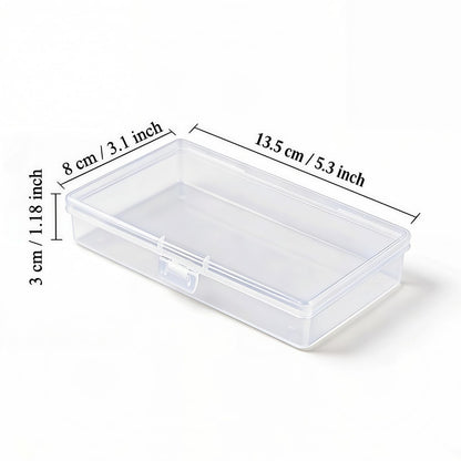 Thintinick 12 Pack Rectangular Clear Plastic Storage Containers