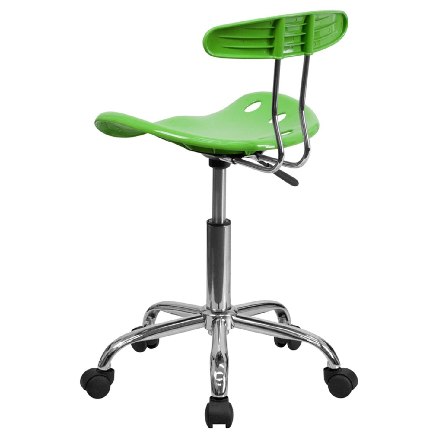 Flash Furniture Vibrant Apple Green and Chrome Swivel Task Office Chair with Tractor Seat