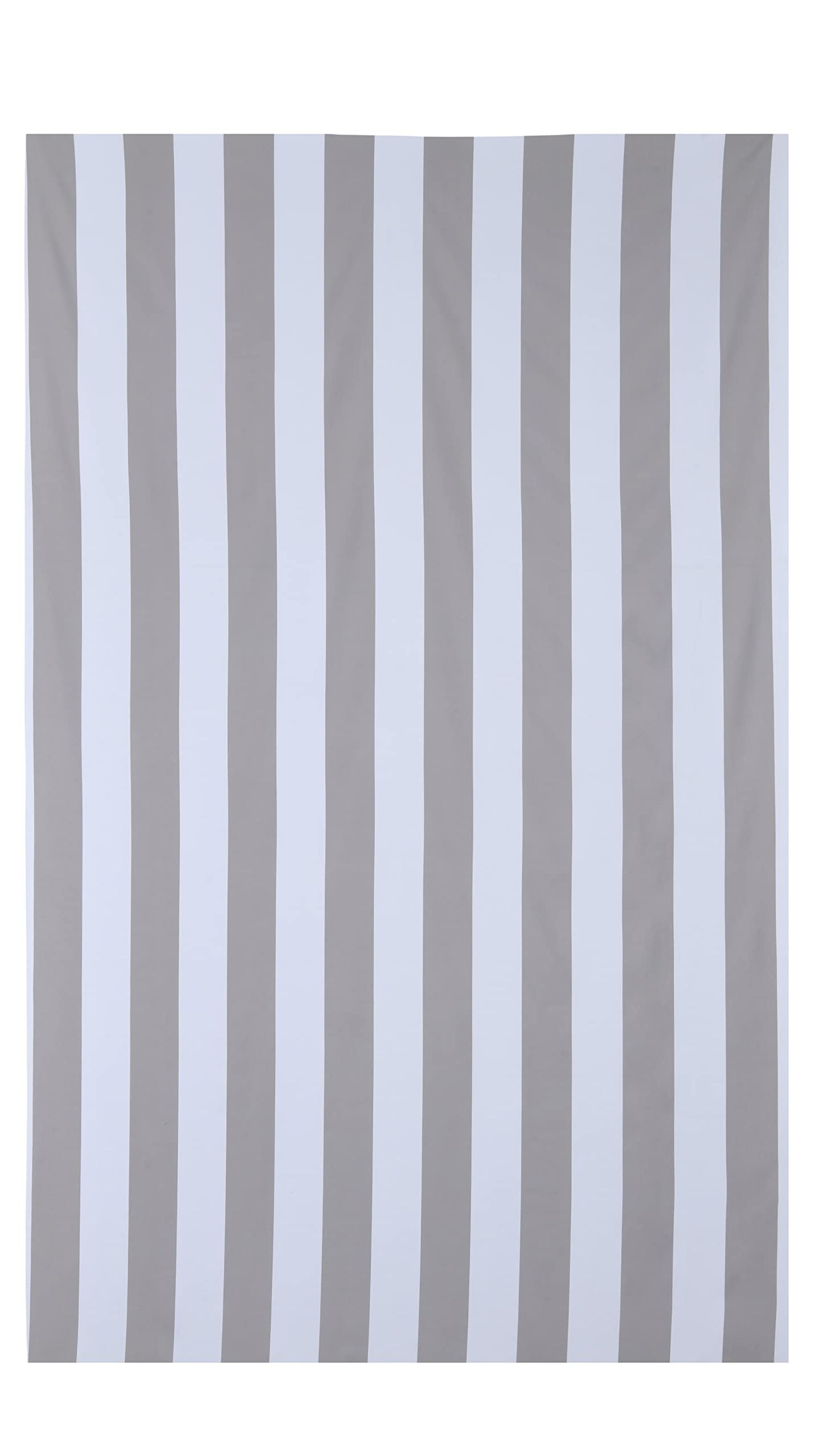 Sleepdown Striped Large Beach Towel Soft Microfiber Absorbent Swimming Pool Travel Camping Bath Sauna Gym Yoga with Bag - Grey - (160 x 90cm)