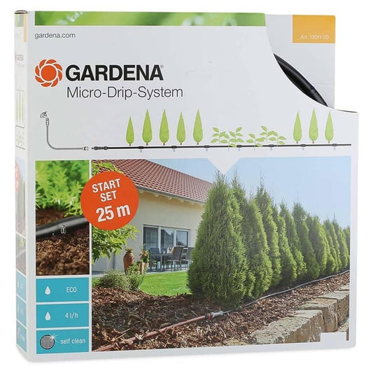 GARDENA Starter Set crop rows M: Micro-Drip-irrigation System For saving, Water-saving irrigation Of row crops (13011-20)