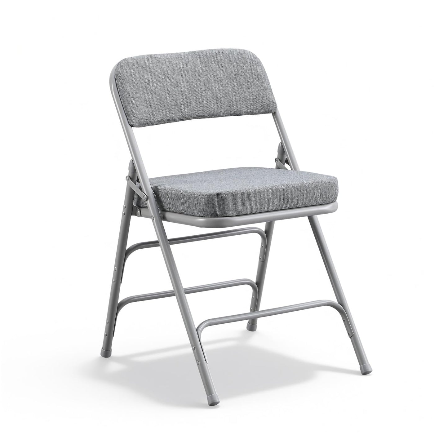 CHAIRABLE Padded Folding Chair with Thick Cushion, 1 Pack Grey