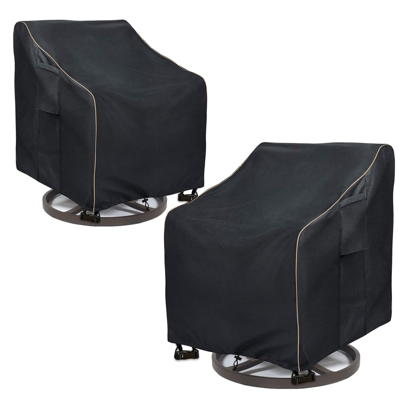 LSongSKY Outdoor Swivel Lounge Chair Cover 2 Pack,Waterproof Heavy Duty Outdoor Chair Covers,Patio Rocking Chair Covers For Outdoor Furniture,(30 W x