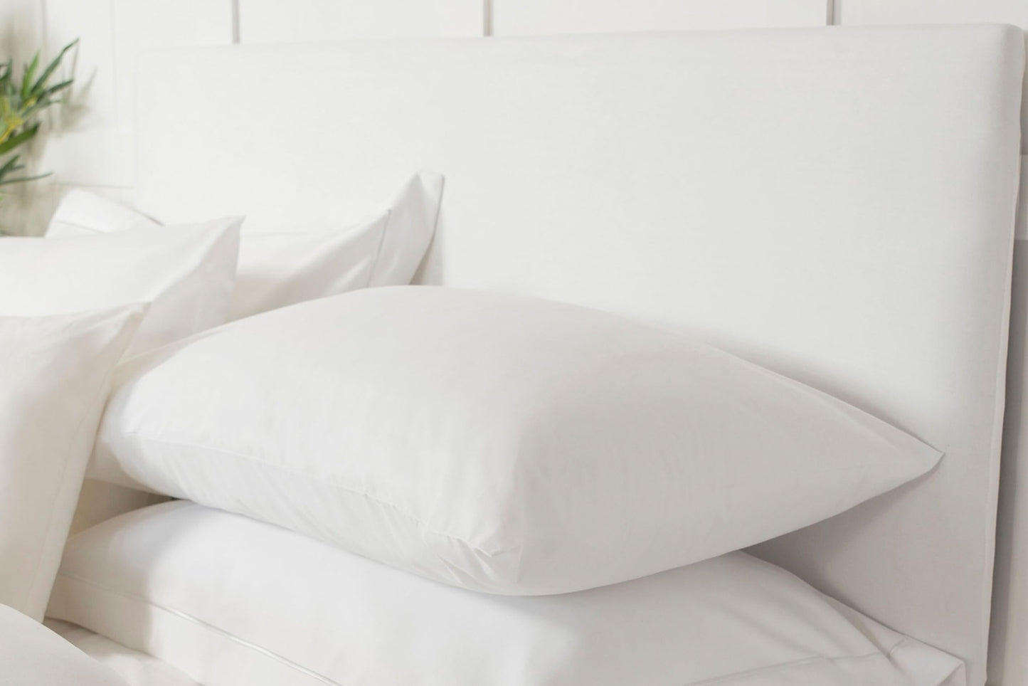 Belledorm Headboard Wrap - Transforms a drab looking Headboard - Luxury Faux Suede - 90cm Height (White, Single)