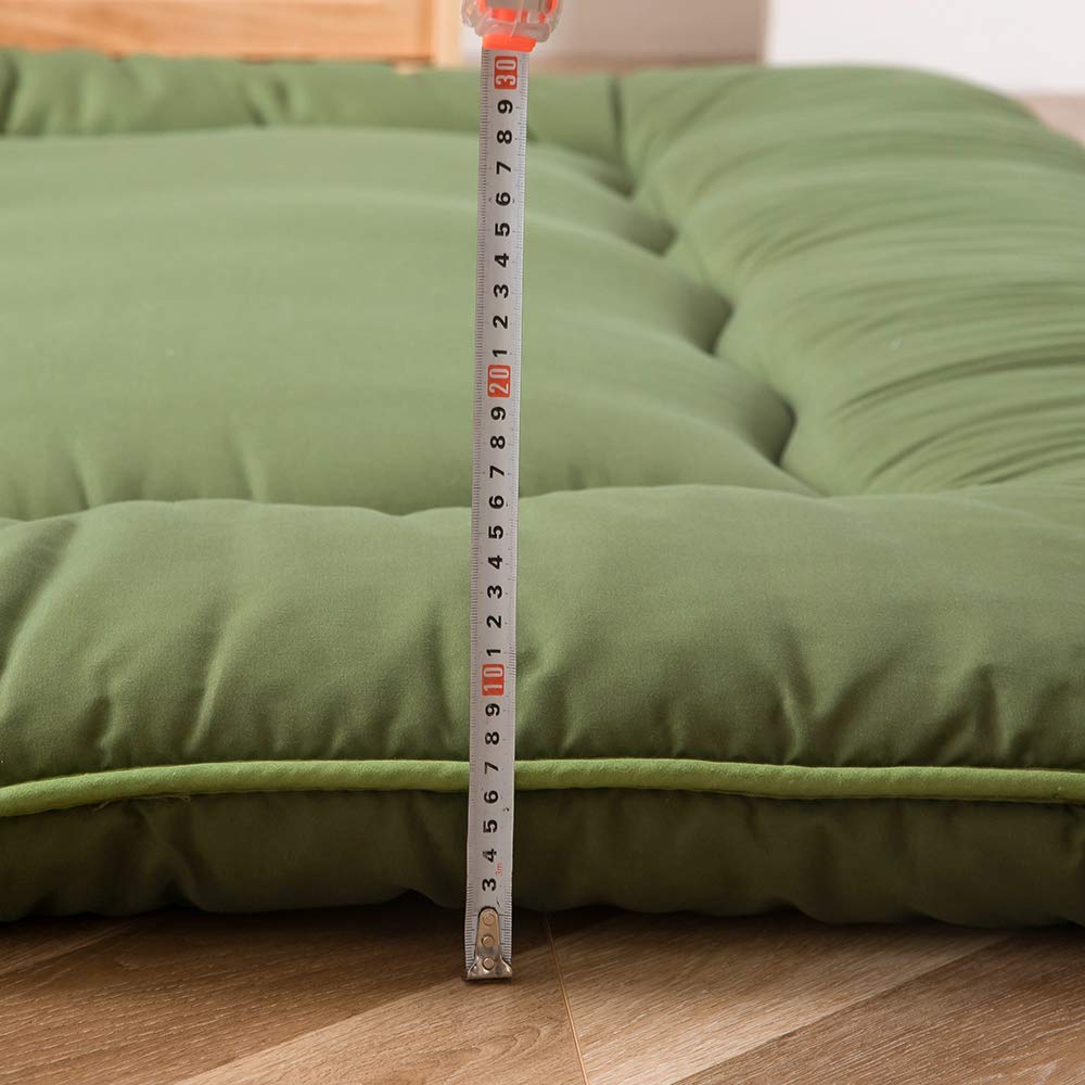 MAXYOYO Japanese Floor Mattress Futon Mattress, Thicken Tatami Mat Sleeping Pad Foldable Roll Up Mattress Dormitory Mattress Pad Floor Lounger Pillow