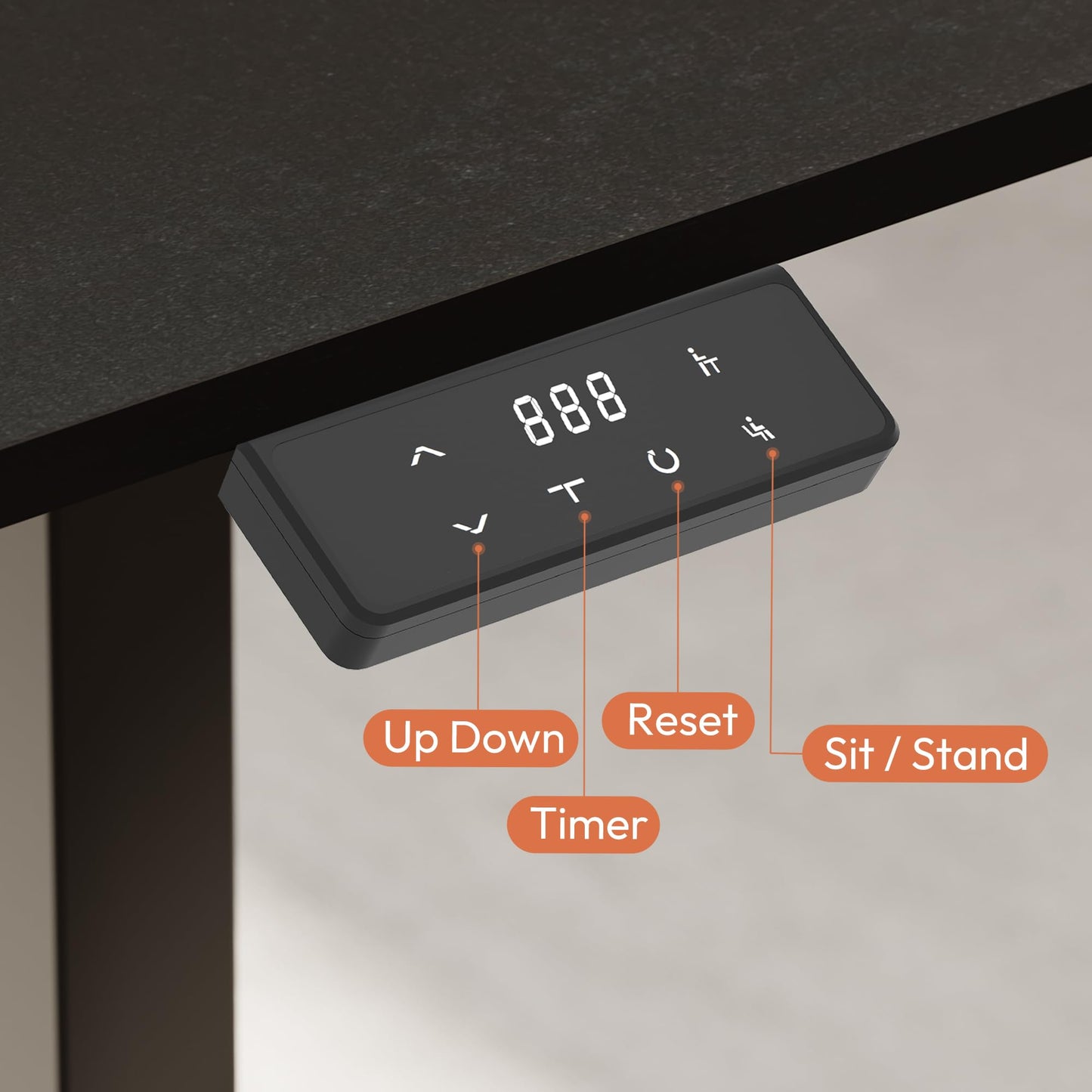 SANODESK 160×75CM Electric Standing Desk Height Adjustable Corner Standing Desk with Hooks and Cupholder Sit Stand Table Adjustable Desk with Memory