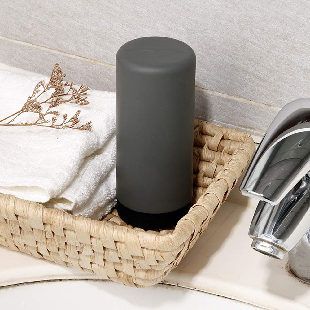 Nikou Dispenser Bottle, Refillable Dish Washing Liquid Dispenser - Silicone Divided Shampoo Shower Gel Bottle, Grey