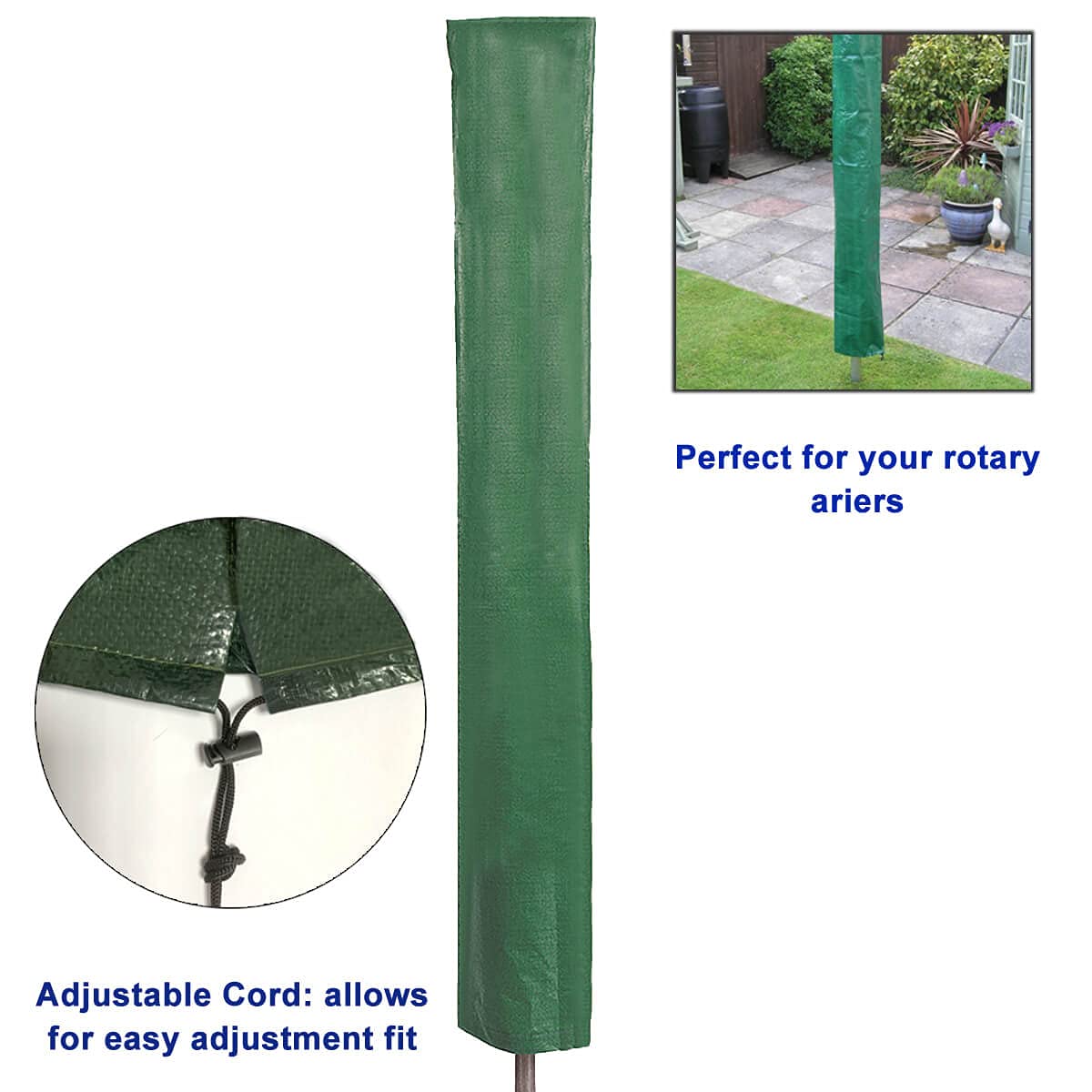 RICHIE Rotary Airer Cover - Waterproof & Windproof, 30x180cm, Green