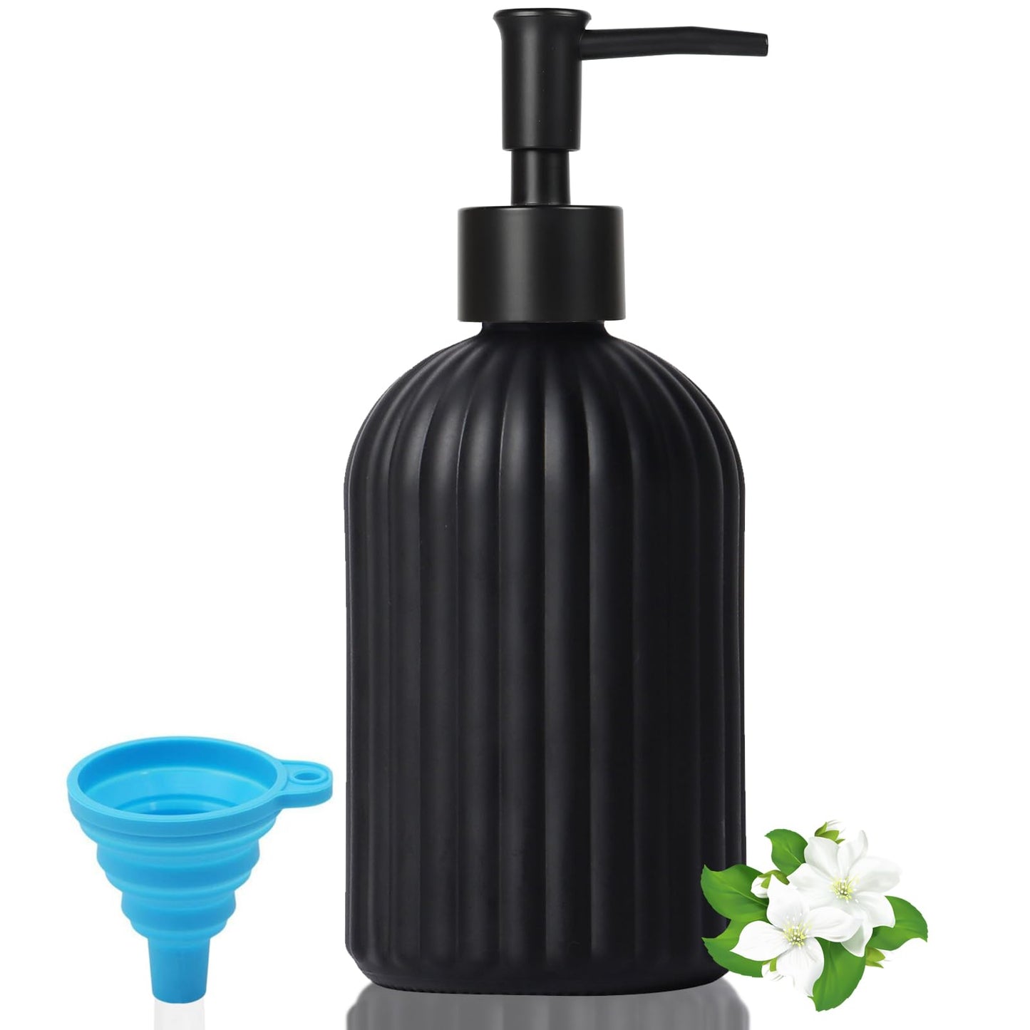 GKSCXEXE 400ml Black Soap Dispenser, Bathroom Hand Soap Dispenser