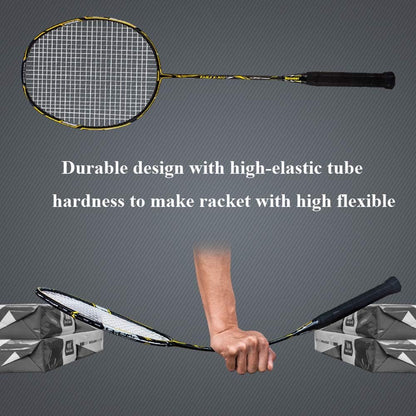 Senston Badminton Set S300 Graphite Full-Carbon Badminton Rackets With Carry Case, 2 Badminton Rackets 1Tube Shuttlecocks and 2 Overgrips