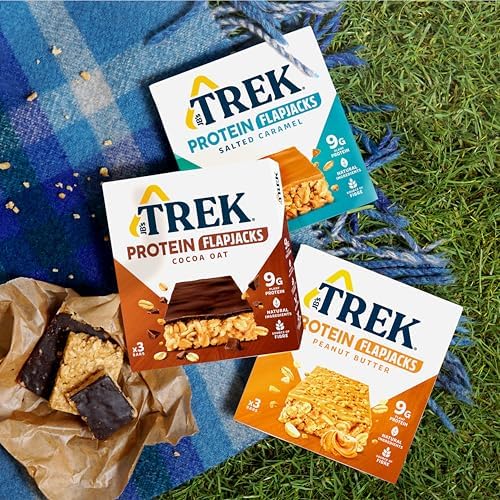 JB's TREK High Protein Flapjack Cocoa Coconut - Gluten Free - Plant Based - Vegan Snack - 50 g x 36 bars