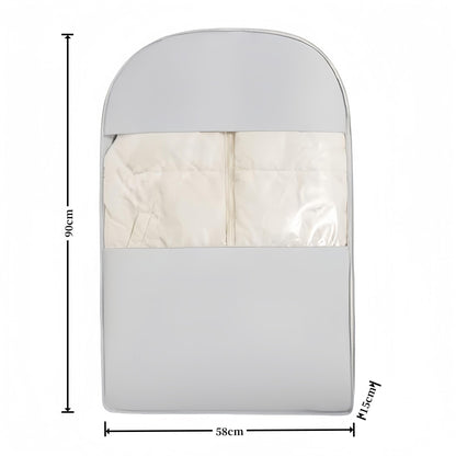 Science Compression Zipper Hanging Garment Bag（Medium） - Waterproof Dustproof Moth Proof Storage Organizer for Winter Coats & Down Jackets