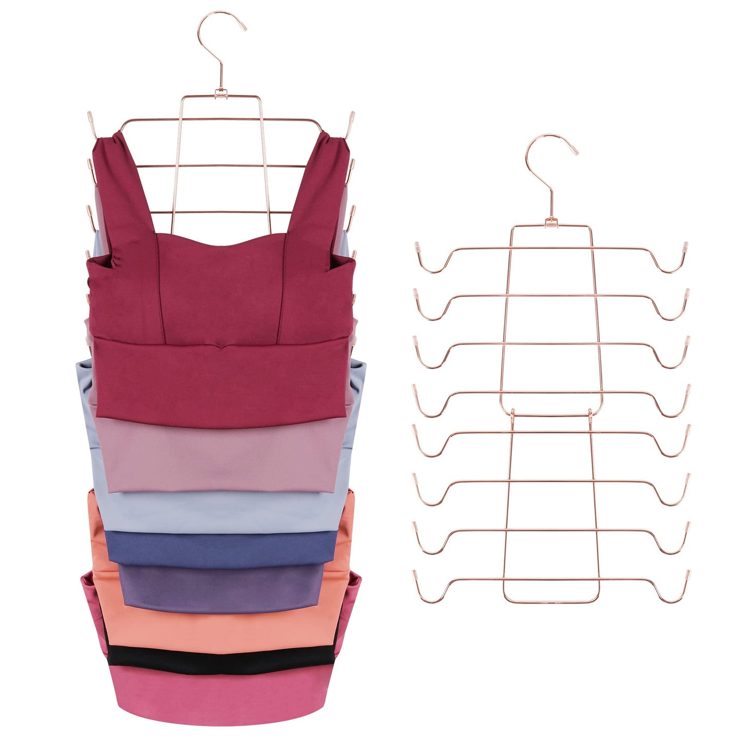 ZEDODIER Tank Top Hanger, 2 Pack Space Saving Hangers, Non-Slip Hanging Bras Holder