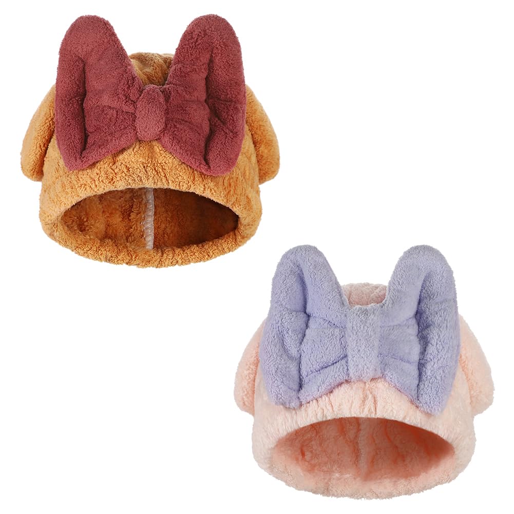IBLUELOVER 2Pcs Super Absorbent Dry Hair Cap for Kids Rapid Drying Hair Towels Coral Fleece Microfiber Hairs Drying Wrap Soft Elastic Hat for Boys