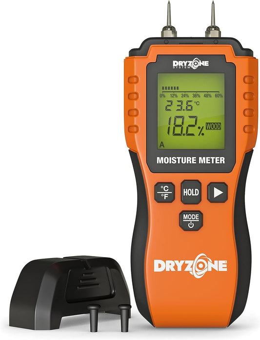 Dryzone Moisture Meter Detector ? Damp Meter for Wood, Masonry and Other Building Materials