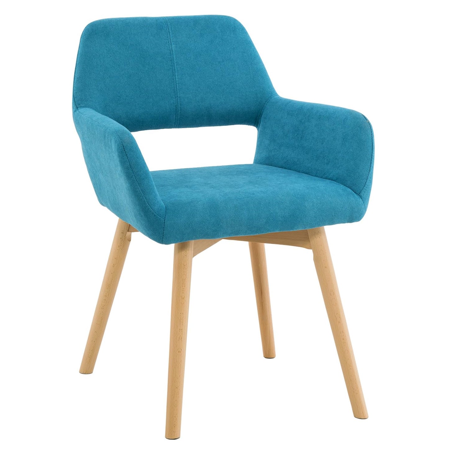 YEEFY Desk Chair No Wheels Vanity Chair Comfy Accent Chair for Living Dining Room Bedroom Home Office Mid Century Modern Upholstered Armchair with