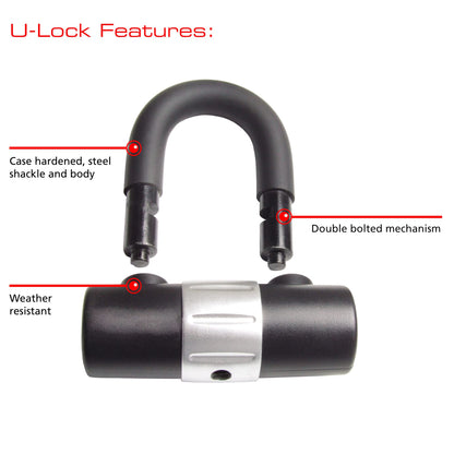 Burg-Wachter 2M Sold Secure Gold Bike Chain, Lock and Ground Anchor Kit,Black