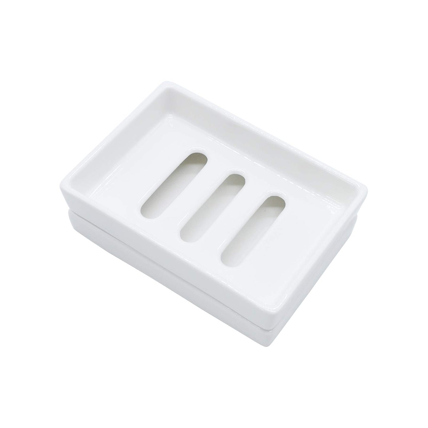 Lofekea Ceramic Soap Dish, Showe Bar Soap Holder, Soap Dishes for Bathroom