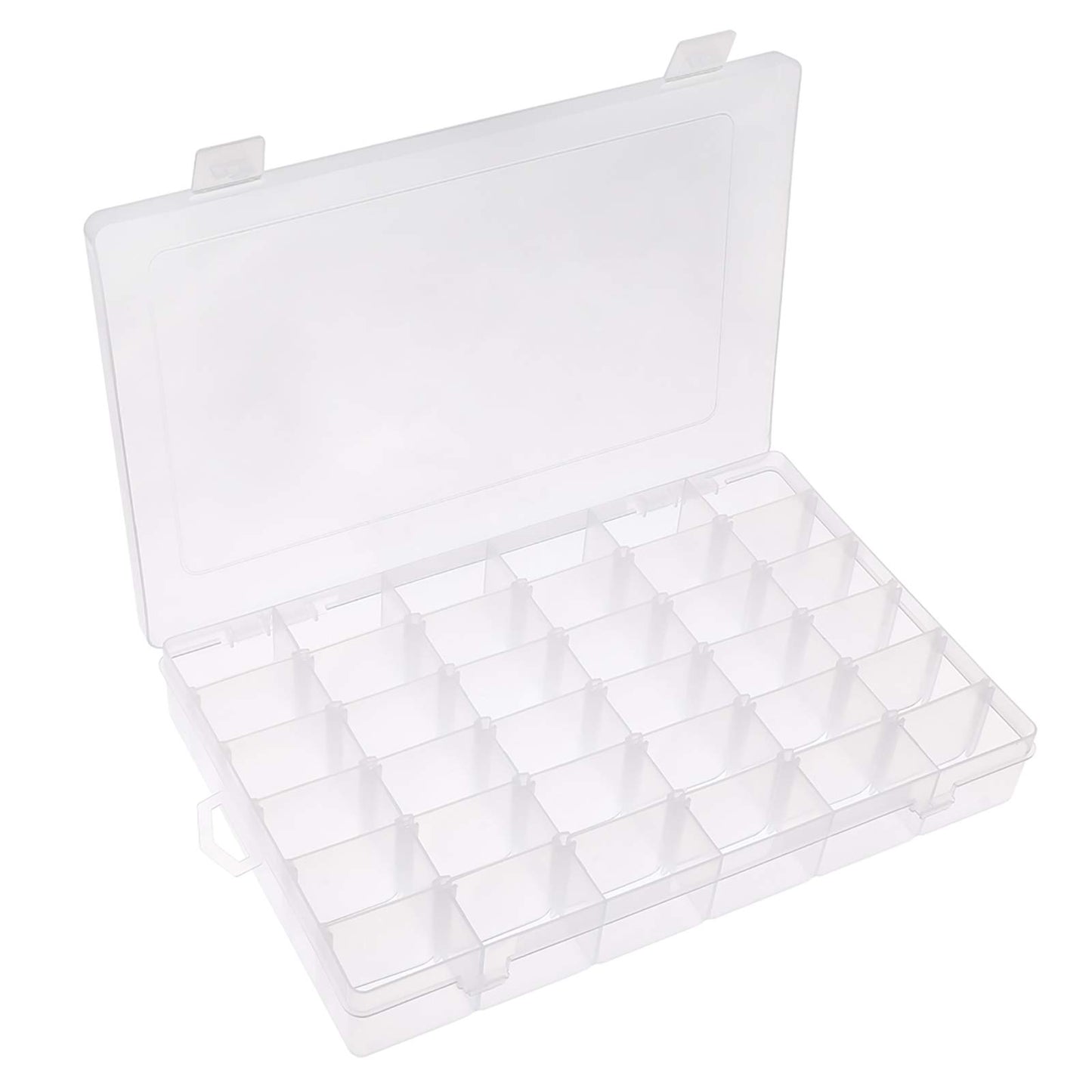 Opret 36 Grids Plastic Jewellery Organiser, Clear Storage Box