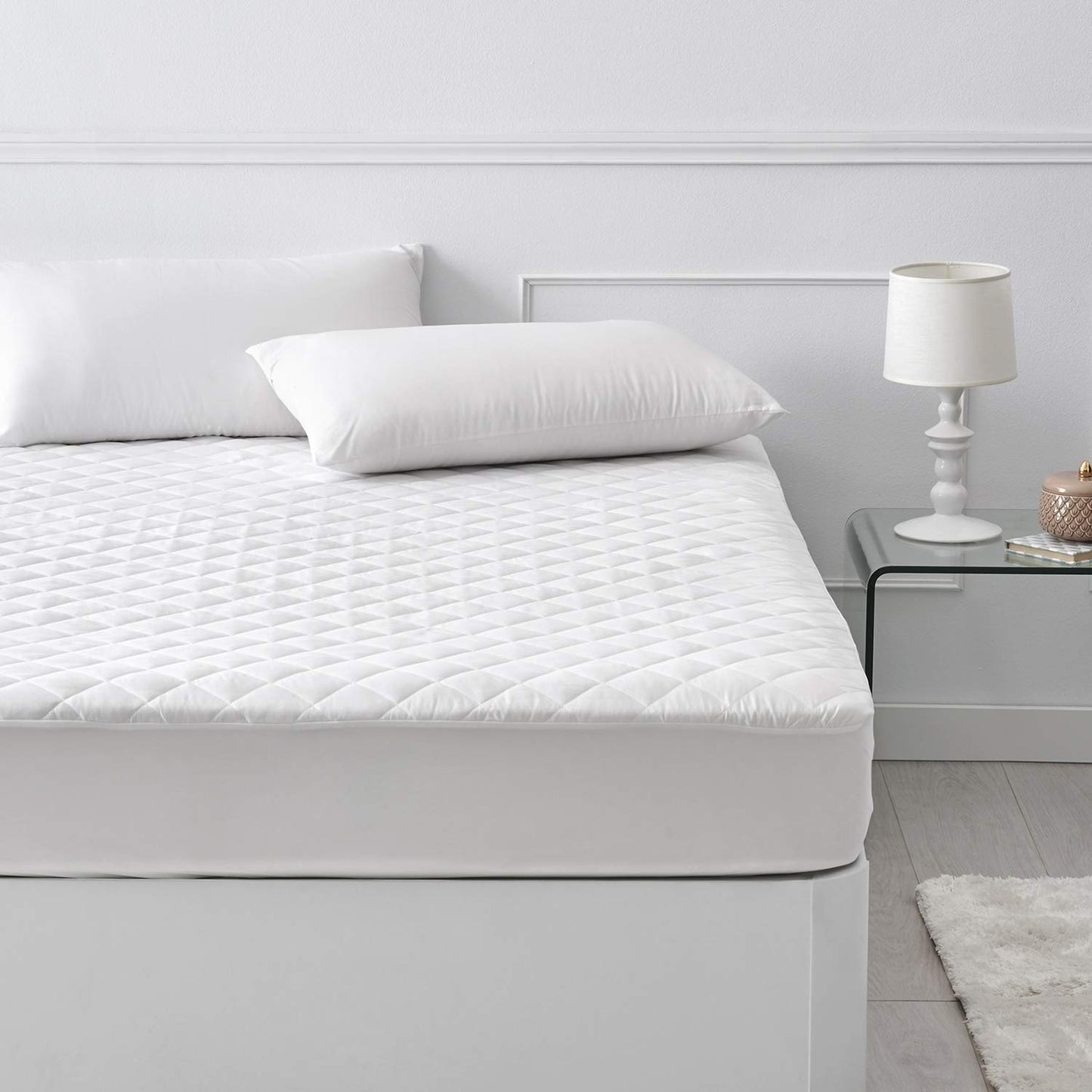 Pikolin Home – Mattress protector, Padded, Highly Breathable 180 x 190/200 cm white