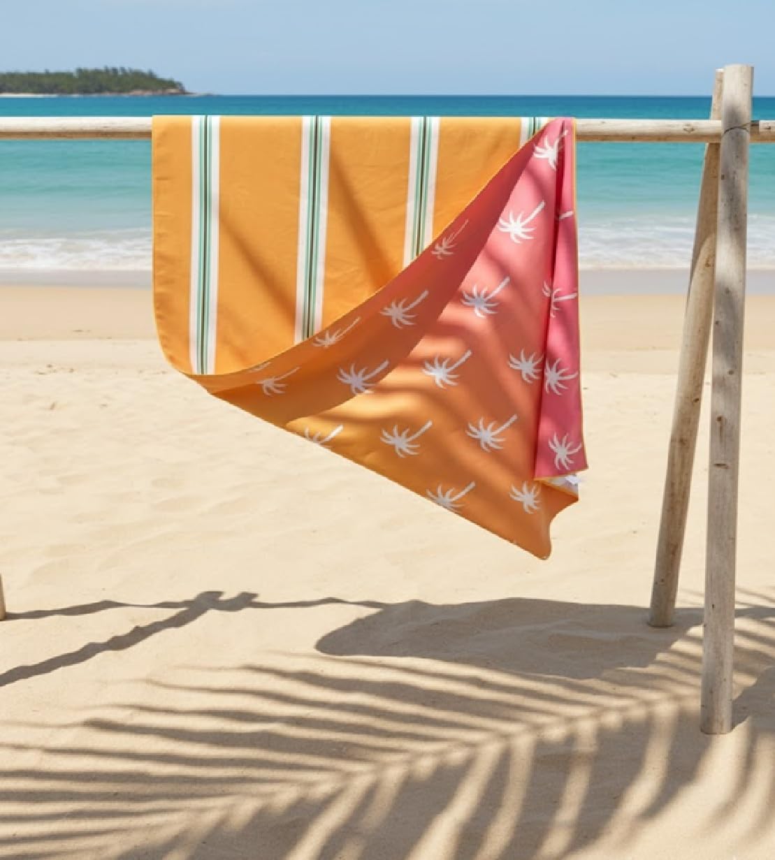 RB INTERNATIONAL Beach Towel with Bag XL 180x90cm 100% Recycled Microfibre Towels for Adults, Quick Dry, Sand Free, Lightweight