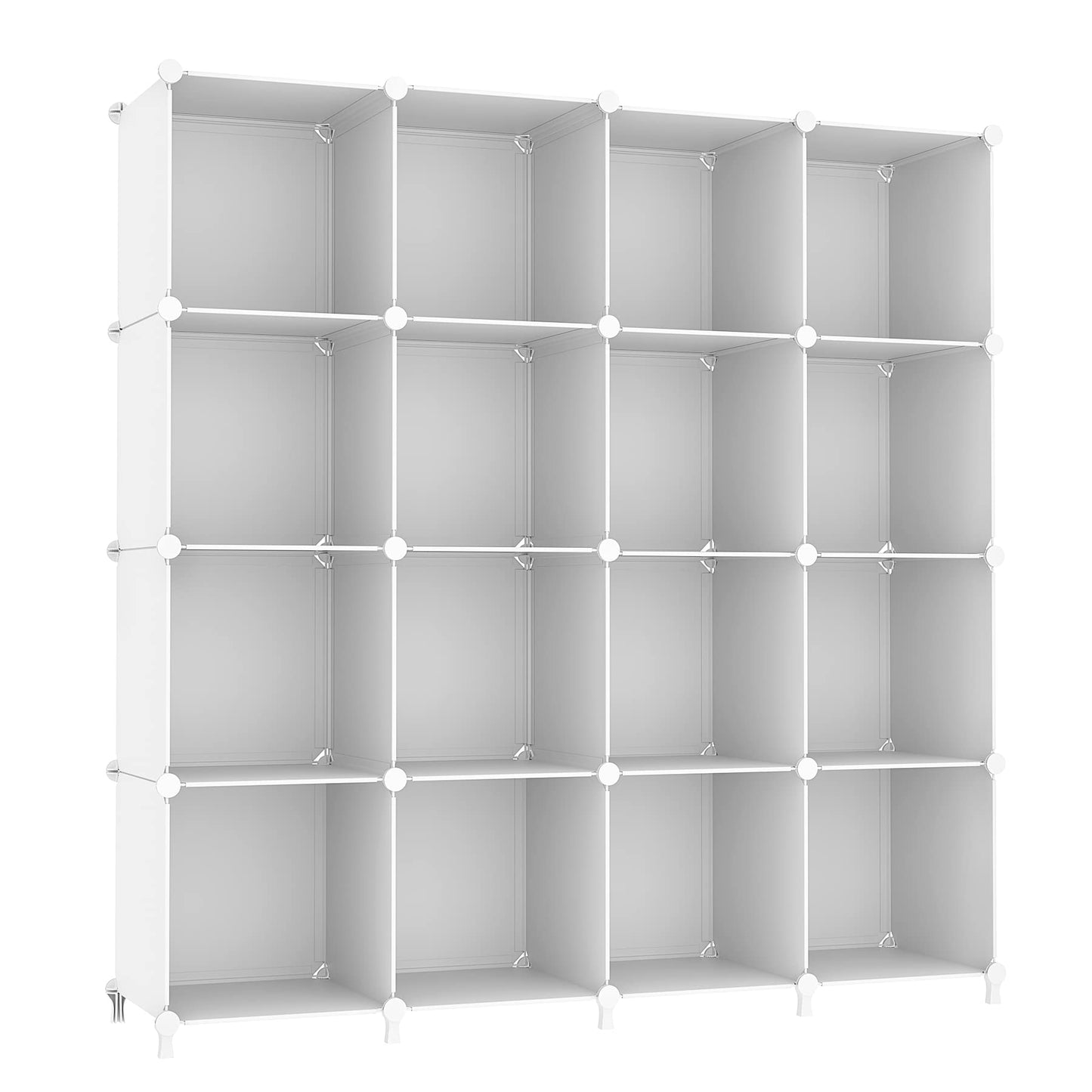 AWTATOS Cube Storage Organizer,Bookcase,16 Cube Closet Organizer,White