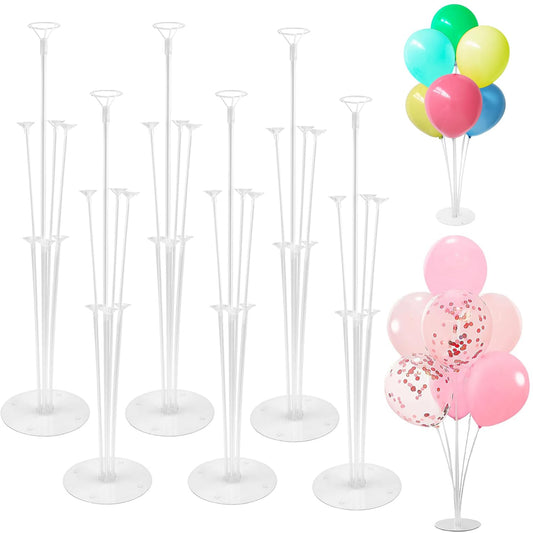 Balloon Stand, Balloon Sticks, 6 Sets Reusable Stand for Table,70cm Height Table Centerpiece for Birthday Party,Wedding Festival Decorations