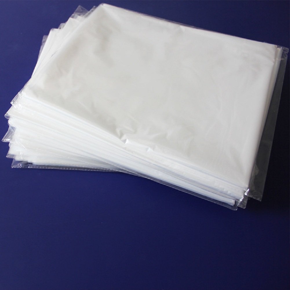 TININNA Pack of 20 Transparent Plastic Clothes Cover, Dustproof Garment Cover, Size 90 x 60cm, Zipper Closure
